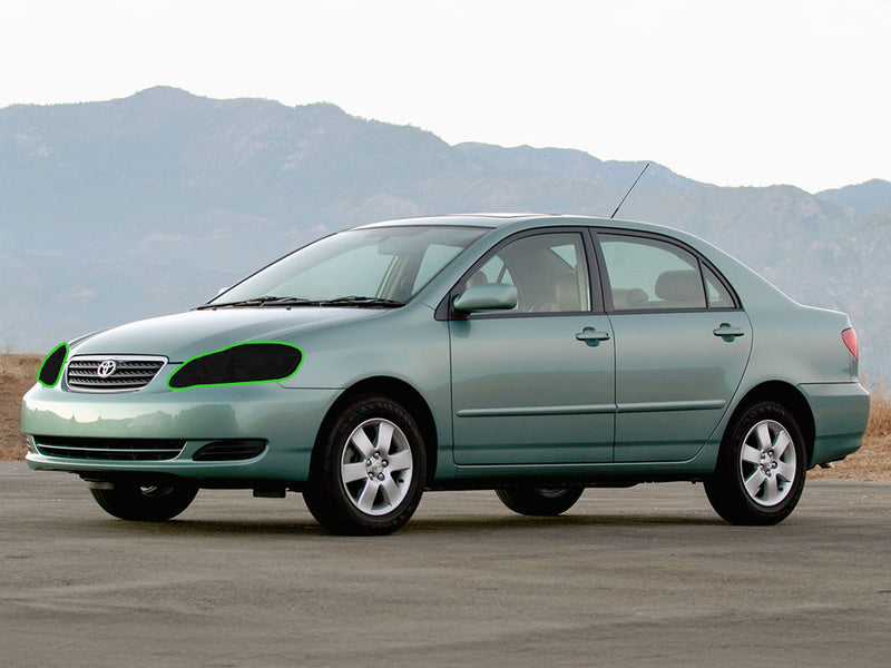 toyota corolla 2005-2008 Headlight Tint Location