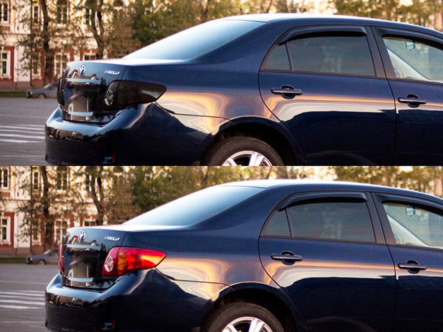 corolla Before and After Smoked Taillights