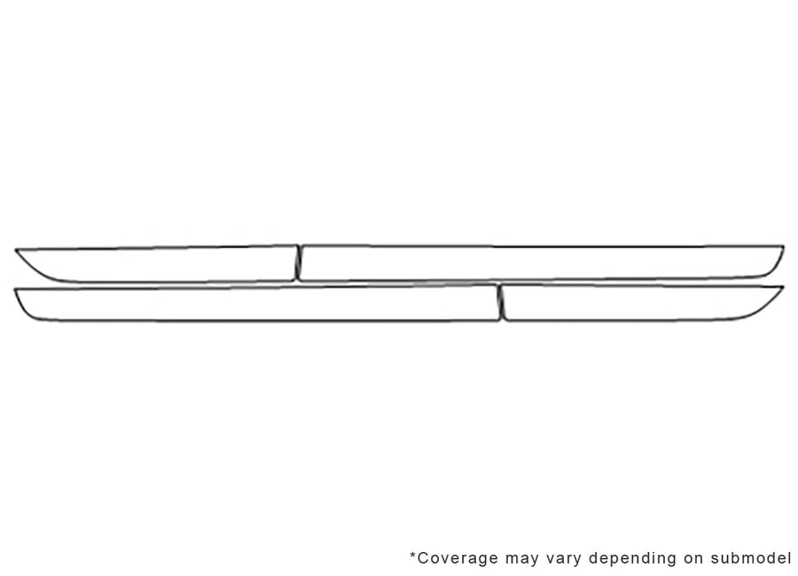 corolla 3M Clear Bra Door Cup Precut PPF Diagram