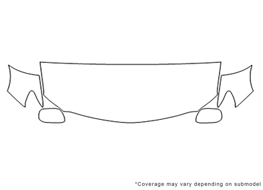 corolla Avery Dennison Clear Bra Hood Precut PPF Diagram