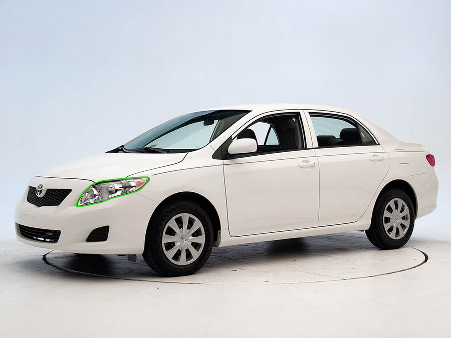 toyota corolla 2009-2013 Headlight Protection Installation Location
