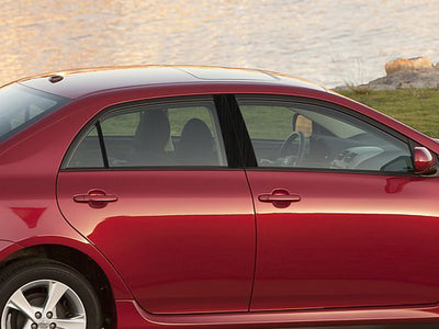 toyota corolla 2009-2013 Brushed Aluminum Black Pillar Cover Diagram