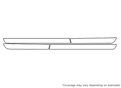 corolla 3M Clear Bra Door Cup Precut PPF Diagram