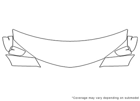 corolla Avery Dennison Clear Bra Hood Precut PPF Diagram