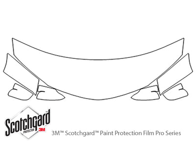 corolla 3M Clear Bra Hood Precut PPF Diagram
