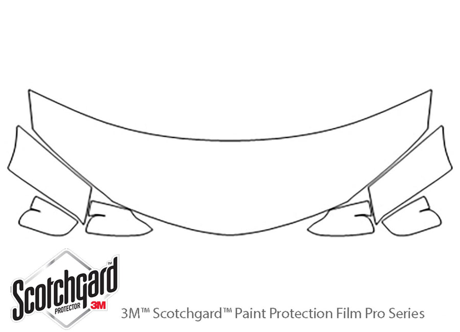 corolla 3M Clear Bra Hood Precut PPF Diagram