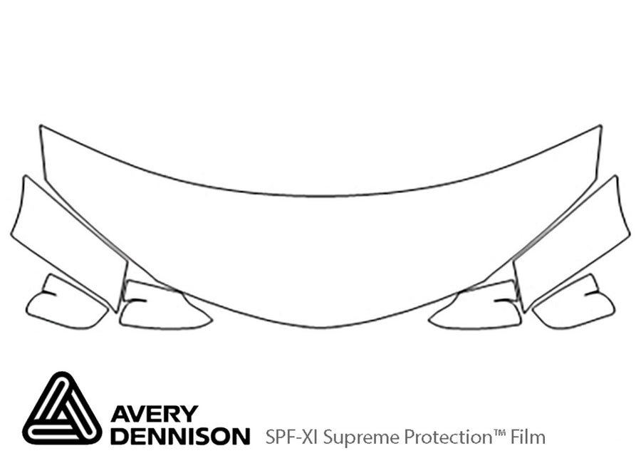 corolla Avery Dennison Clear Bra Hood Precut PPF Diagram