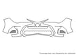 corolla 3M Clear Bra Bumper Precut PPF Diagram