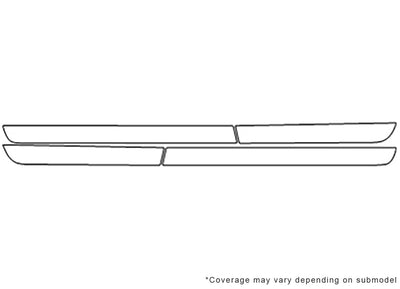 corolla 3M Clear Bra Door Cup Precut PPF Diagram