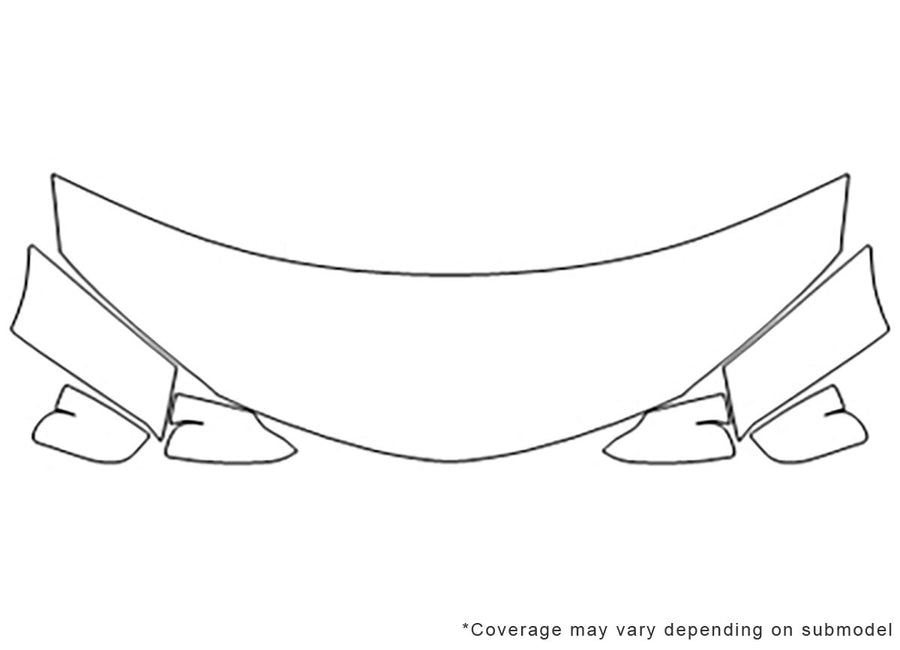 corolla 3M Clear Bra Hood Precut PPF Diagram