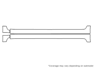 corolla 3M Clear Bra Door Cup Precut PPF Diagram