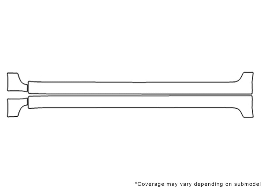 corolla 3M Clear Bra Door Cup Precut PPF Diagram
