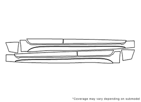 corolla 3M Clear Bra Door Cup Precut PPF Diagram