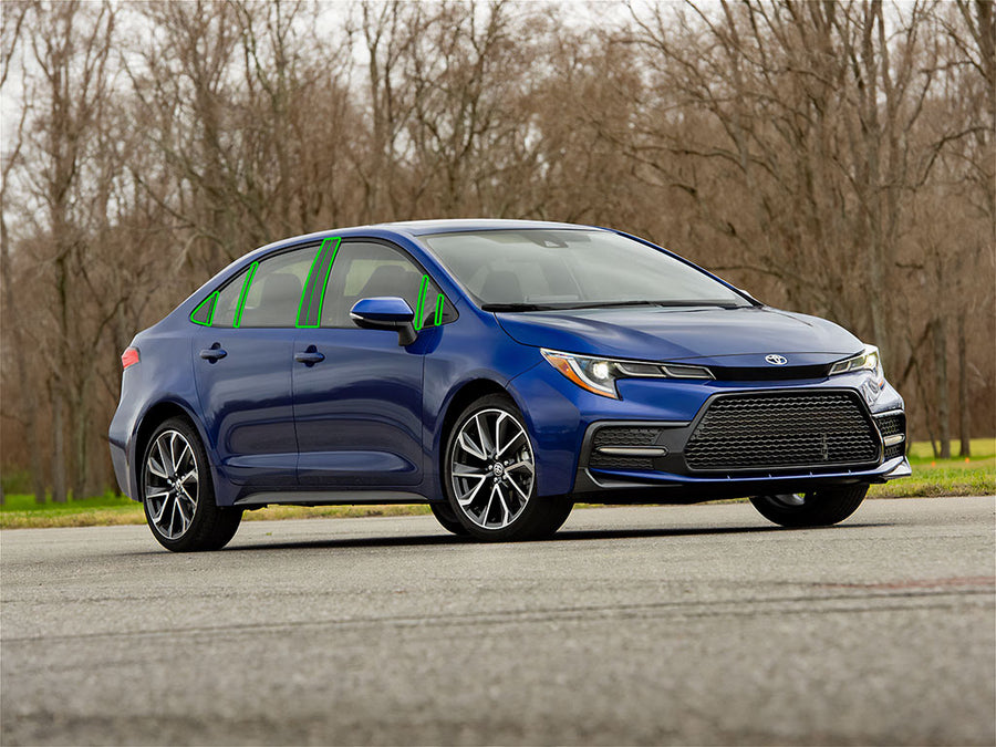 toyota corolla 2019-2023 (sedan) Pillar Post Trim Installation Location