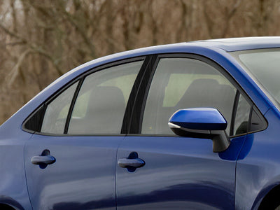 toyota corolla 2019-2023 (sedan) Brushed Aluminum Black Pillar Cover Diagram