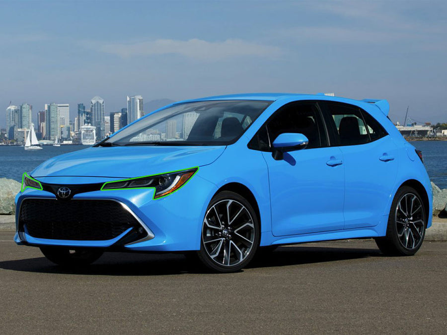 toyota corolla 2019-2023 (hatchback) Headlight Protection Installation Location