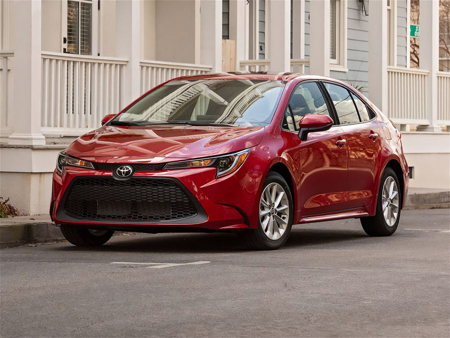 toyota corolla 2019-2023 (hatchback) Brushed Aluminum Black Pillar Trim