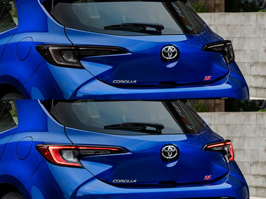 corolla (hatchback) Before and After Smoked Taillights
