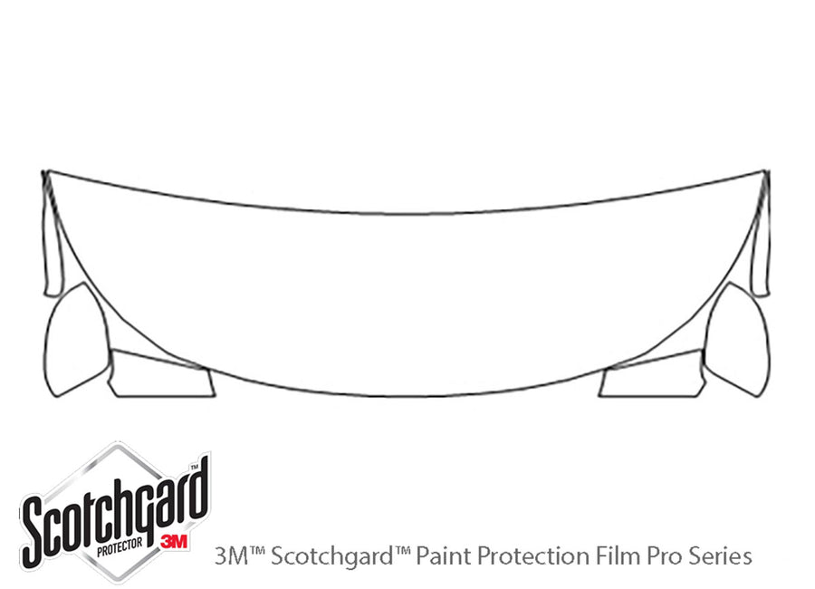 corolla 3M Clear Bra Hood Precut PPF Diagram