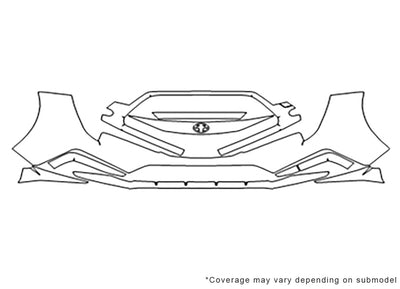 corolla Avery Dennison Clear Bra Bumper Precut PPF Diagram