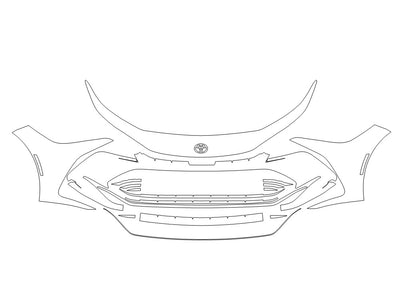 crown 3M Clear Bra Bumper Precut PPF Diagram