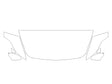 crown 3M Clear Bra Hood Precut PPF Diagram