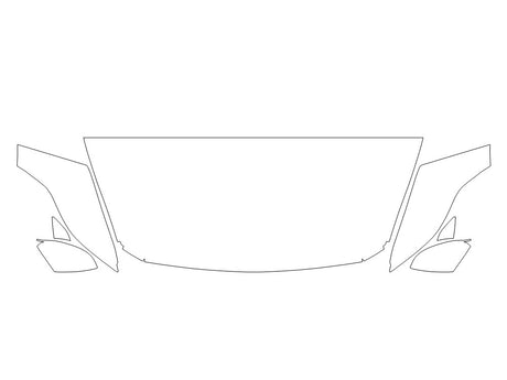 crown 3M Clear Bra Hood Precut PPF Diagram