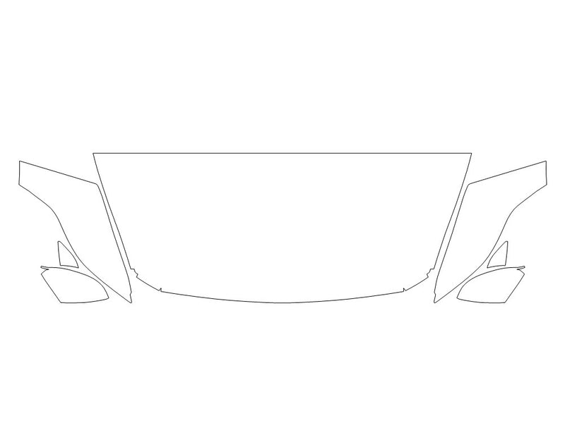 crown Avery Dennison Clear Bra Hood Precut PPF Diagram