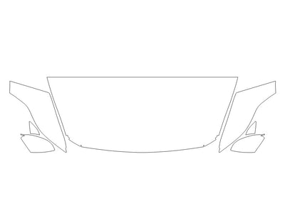 crown Avery Dennison Clear Bra Hood Precut PPF Diagram