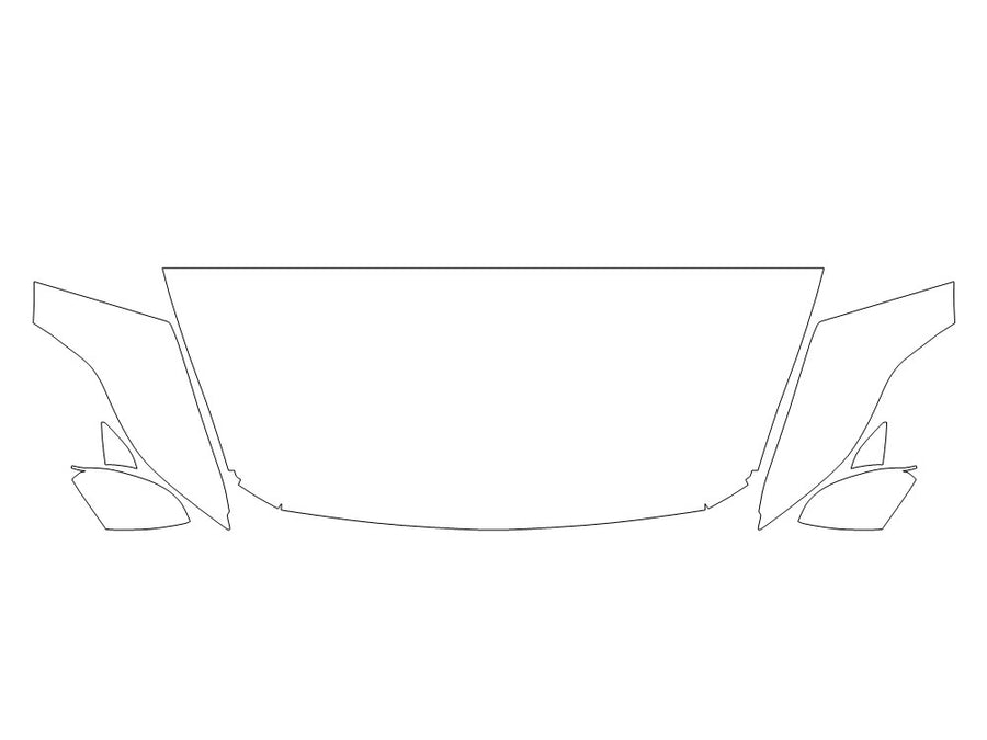 crown Avery Dennison Clear Bra Hood Precut PPF Diagram