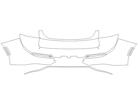 crown 3M Clear Bra Door Cup Precut PPF Diagram