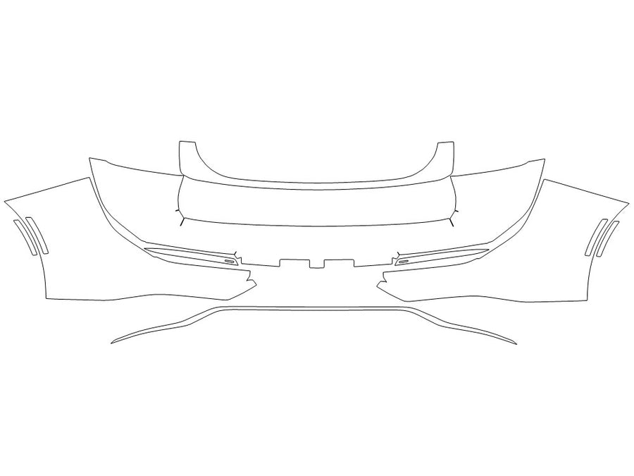 crown 3M Clear Bra Door Cup Precut PPF Diagram