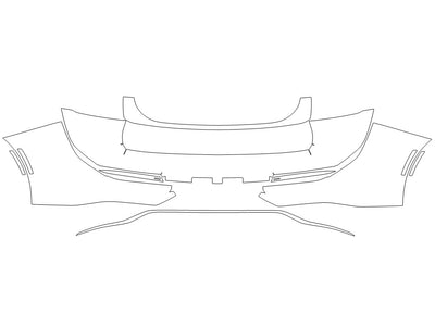 crown Avery Dennison Clear Bra Door Cup Precut PPF Diagram