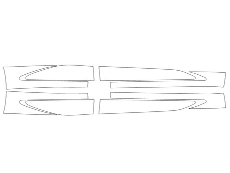 crown 3M Clear Bra Door Cup Precut PPF Diagram
