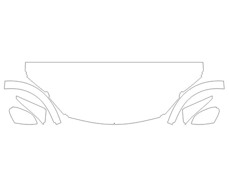 crown signia 3M Clear Bra Hood Precut PPF Diagram