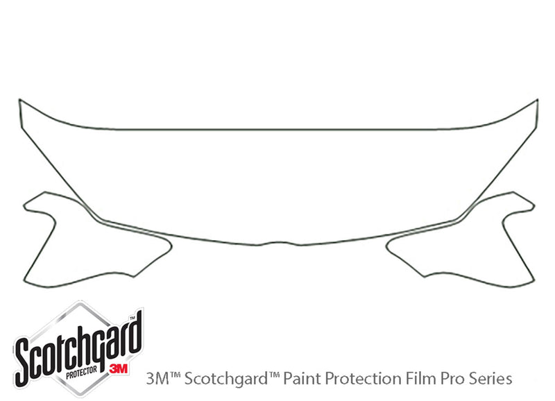 echo 3M Clear Bra Hood Precut PPF Diagram