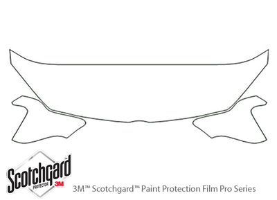 echo 3M Clear Bra Hood Precut PPF Diagram