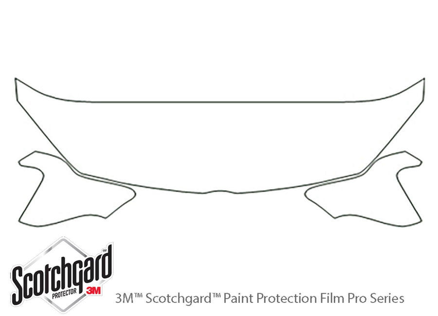 echo 3M Clear Bra Hood Precut PPF Diagram