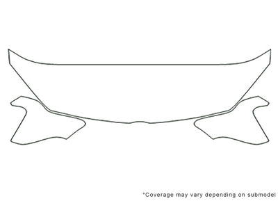echo 3M Clear Bra Hood Precut PPF Diagram