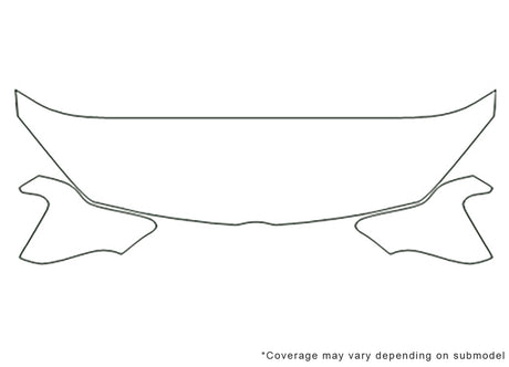 echo Avery Dennison Clear Bra Hood Precut PPF Diagram