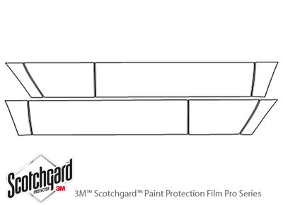 fj cruiser 3M Clear Bra Door Cup Precut PPF Diagram