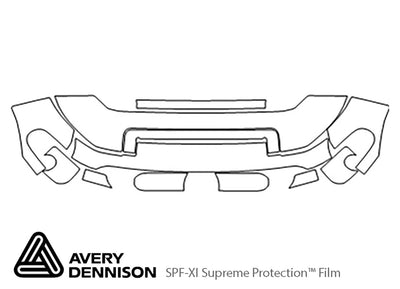 fj cruiser Avery Dennison Clear Bra Hood Precut PPF Diagram