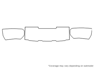 fj cruiser 3M Clear Bra Bumper Precut PPF Diagram
