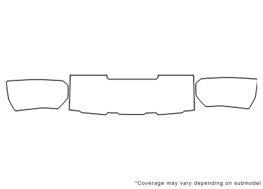 fj cruiser 3M Clear Bra Bumper Precut PPF Diagram