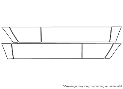 fj cruiser 3M Clear Bra Door Cup Precut PPF Diagram