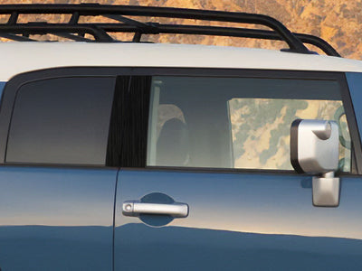 toyota fj cruiser 2007-2014 Brushed Aluminum Black Pillar Cover Diagram