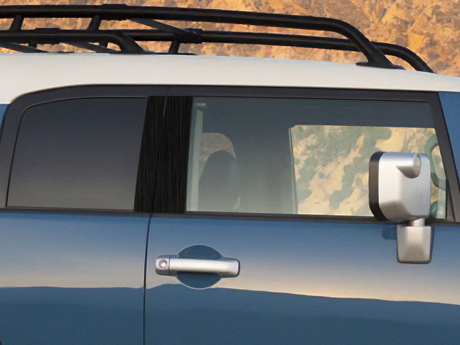 toyota fj cruiser 2007-2014 Brushed Aluminum Black Pillar Cover Diagram
