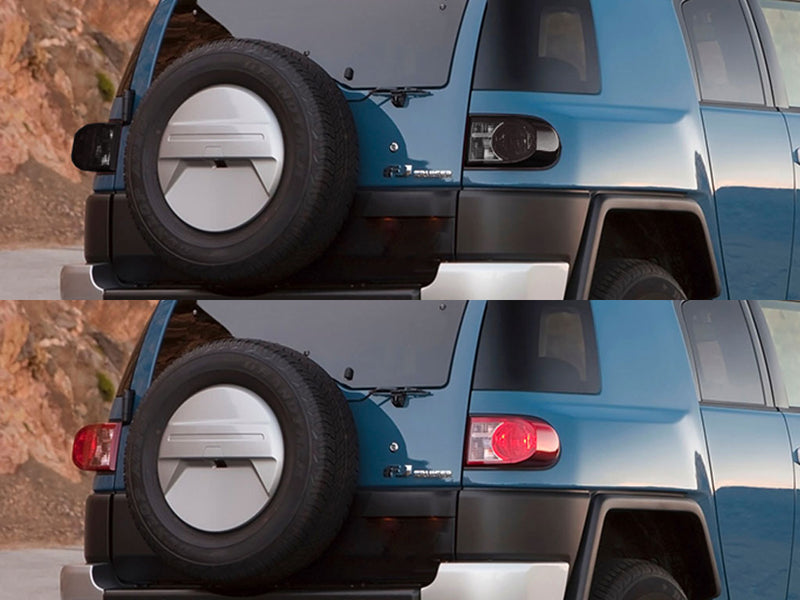 fj cruiser Before and After Smoked Taillights