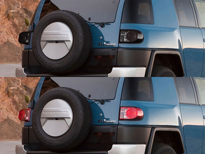 fj cruiser Before and After Smoked Taillights