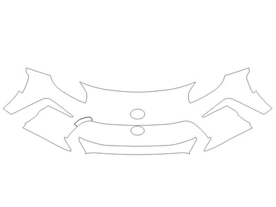 gr 86 Avery Dennison Clear Bra Bumper Precut PPF Diagram